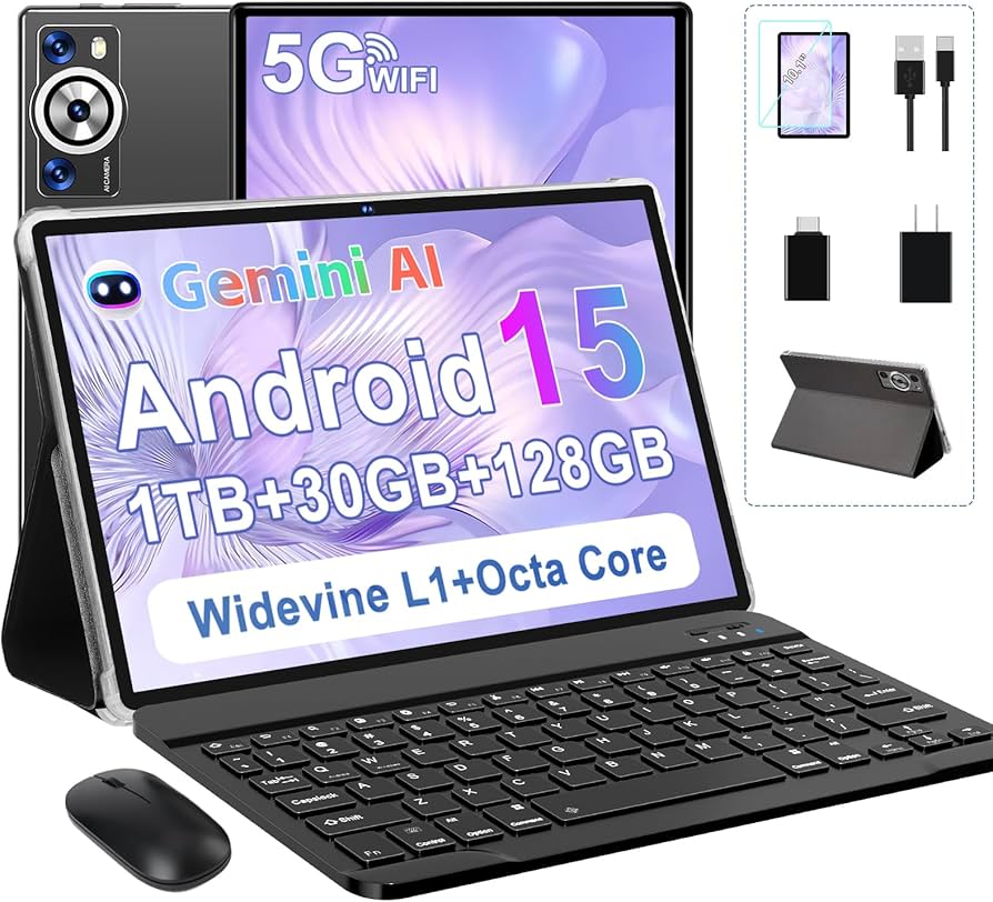 Android 15 Tablet, 30GB RAM 128GB ROM 1TB TF, 2025 Electronics