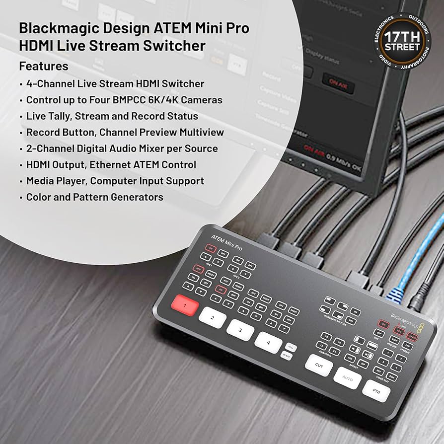 Amazon.com: Blackmagic Design ATEM Mini Pro 4-Channel HDMI Live