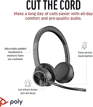 Amazon.co.jp: 【Amazon.co.jp限定】Poly ワイヤレスヘッドセット