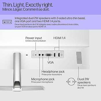 Amazon.com: HP Series 5 27 inch FHD Monitor, Full HD Display (1920
