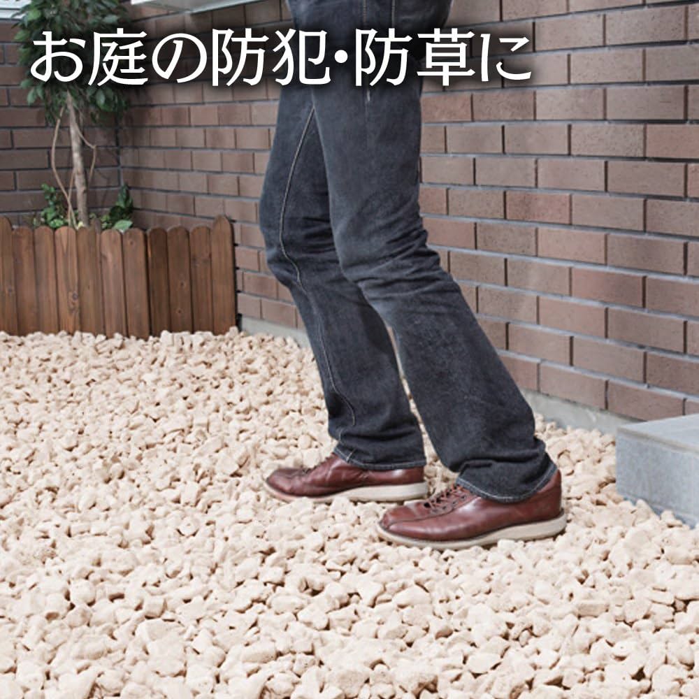Amazon | アイリスオーヤマ 発泡石 砂利 防犯砂利 防草 60L ミックス