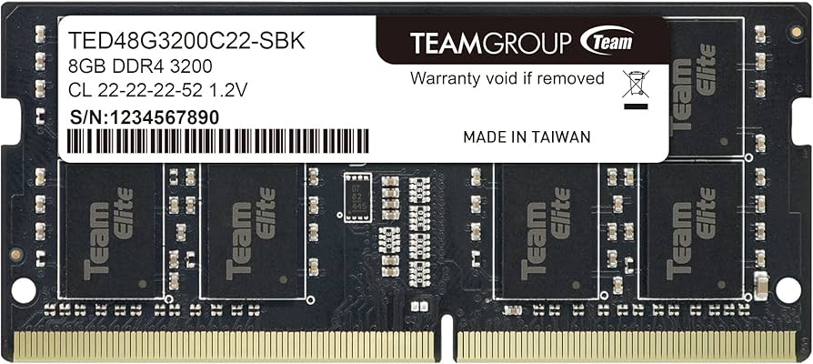 TEAMGROUP Elite DDR4 8GB Single 3200MHz PC4-25600 CL22 Unbuffered