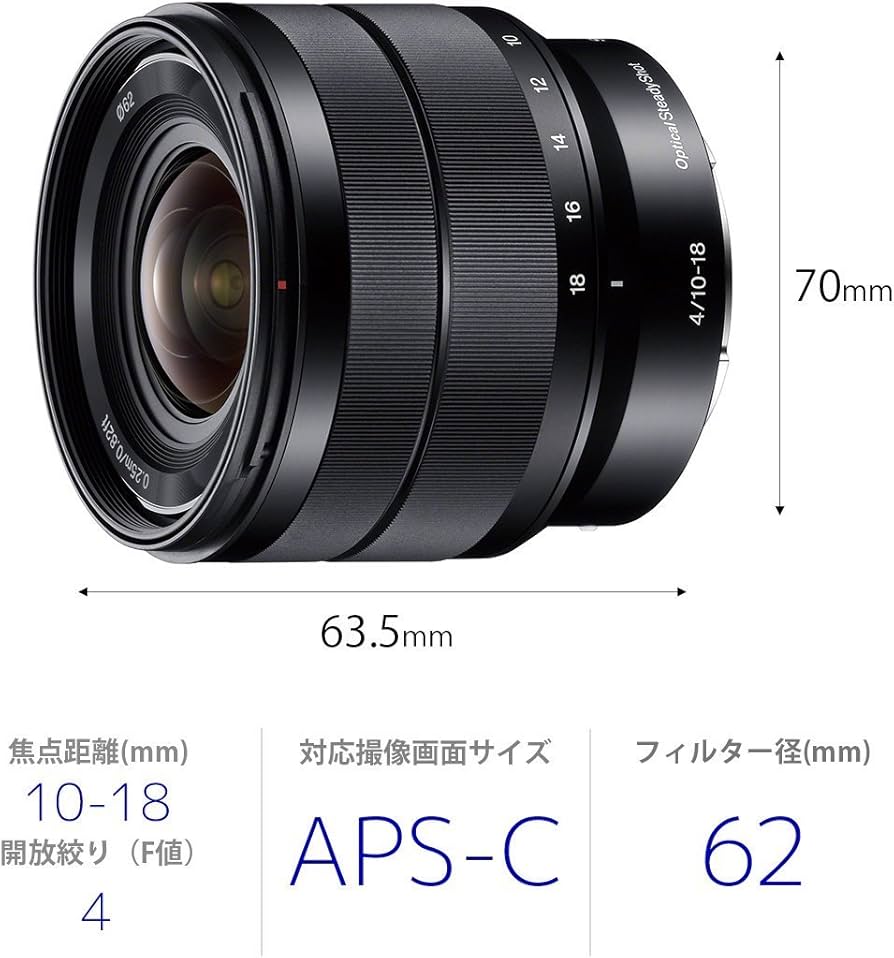 Amazon.com : Sony E 10-18mm F4 OSS Lens Sel1018 for E Mount