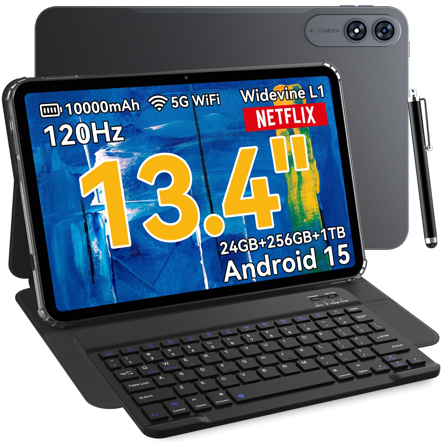 Amazon.com : VekfulPC 13.4 inch Best Android 15 Tablets 2025 with