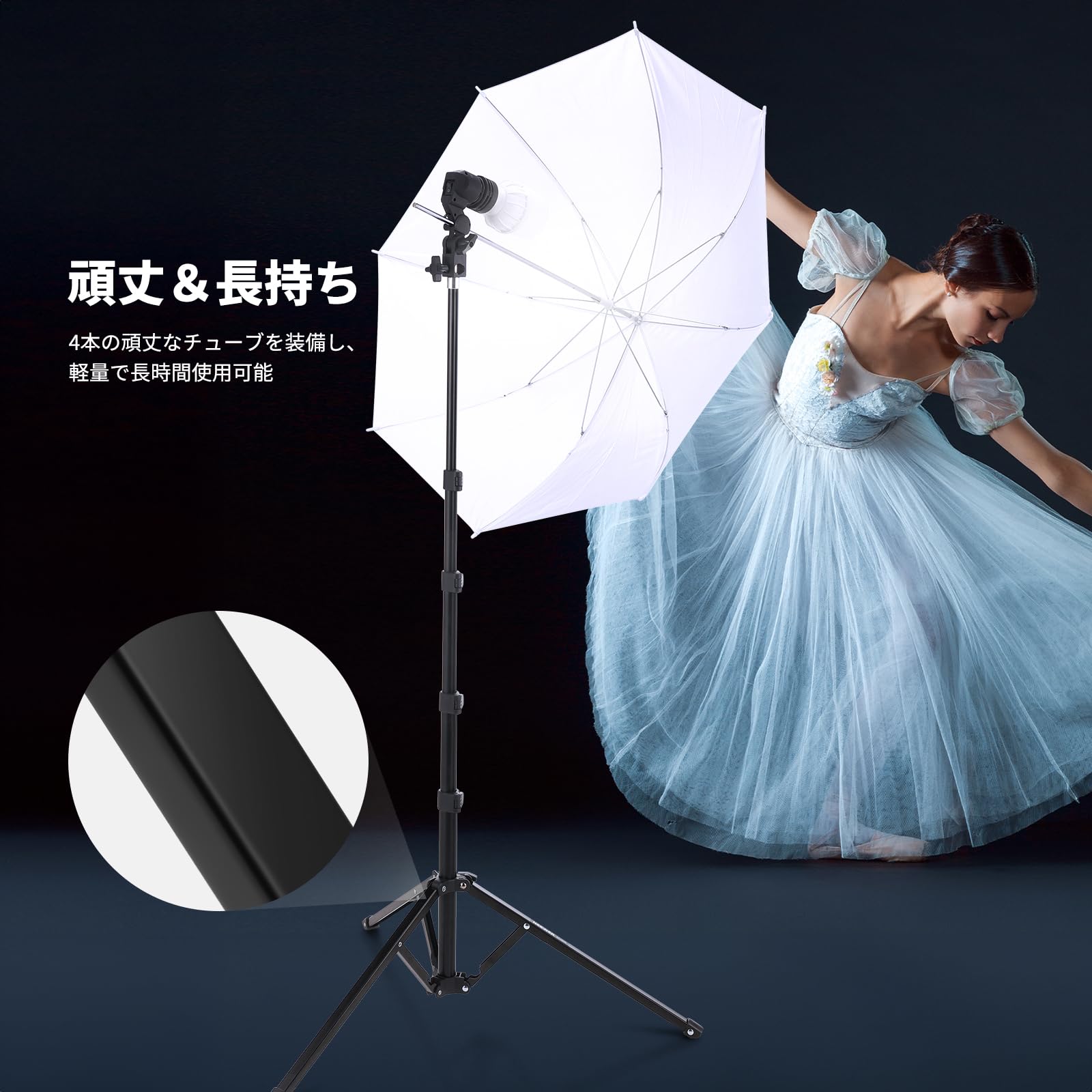 Amazon | NEEWER 180cmライトスタンド ポータブル LEDライト