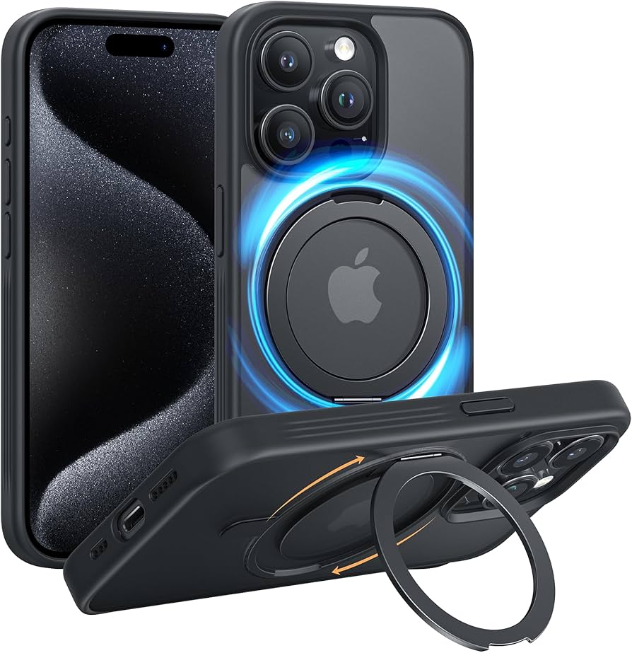Amazon.co.jp: NIMASO iPhone 15 Pro 用 ケース 縦横両対応 360°回転