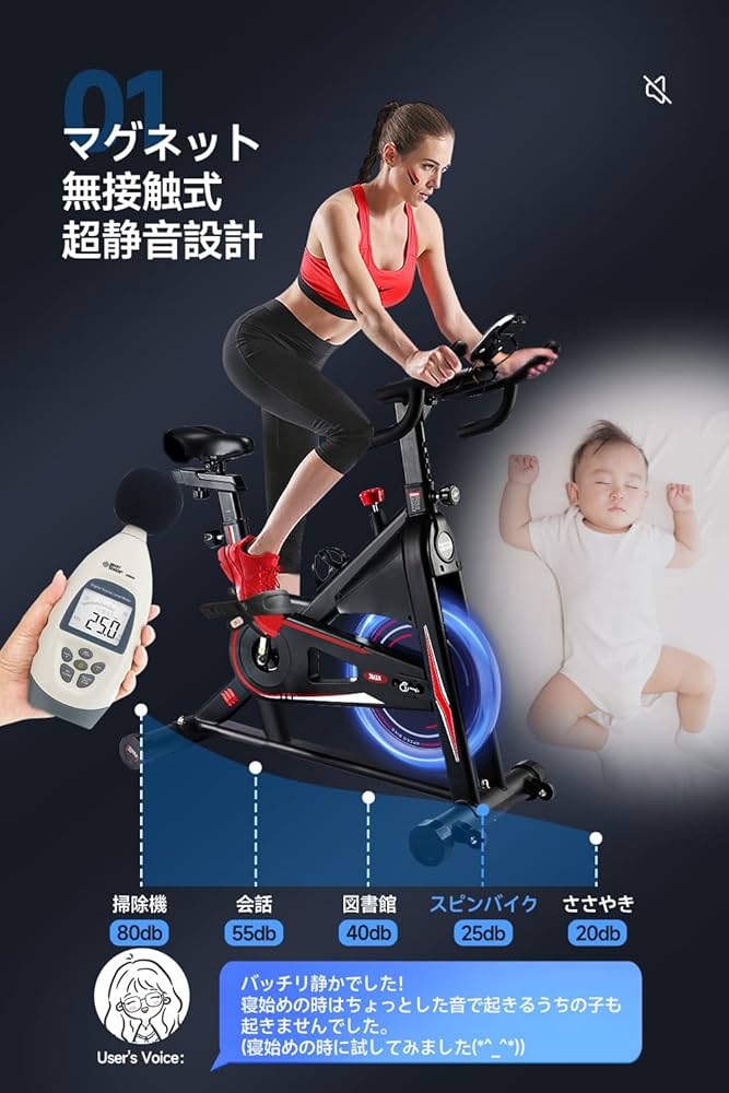 Amazon.co.jp: DMASUN スピンバイク フィットネスバイク 16KGフライ