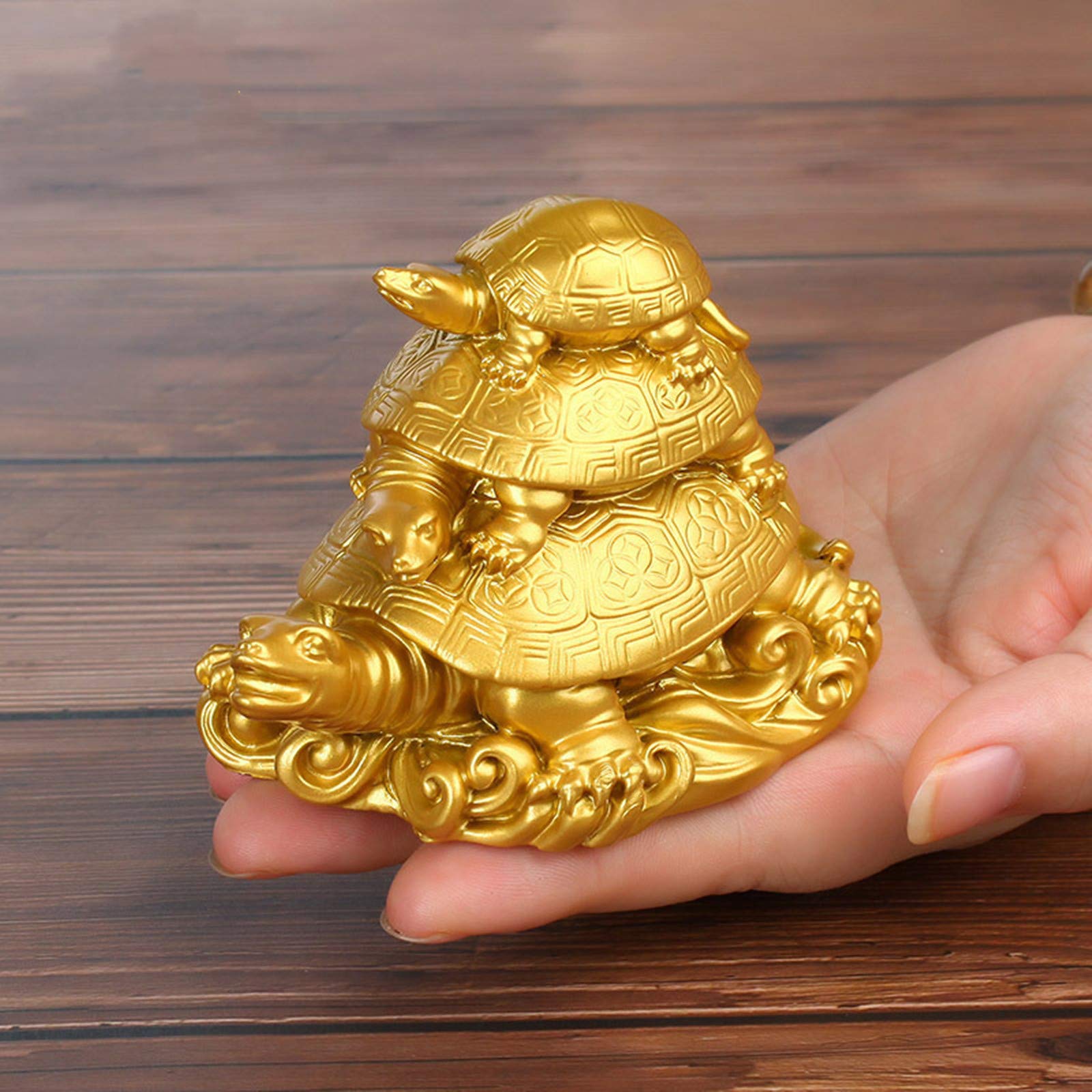 Amazon.co.jp: 三代の亀 置物 風水 親子 カメ 縁起物 インテリア 風水