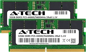 A-Tech 64GB Kit (2x32GB) DDR5 5600MHz PC5-44800 CL46 SODIMM 2Rx8