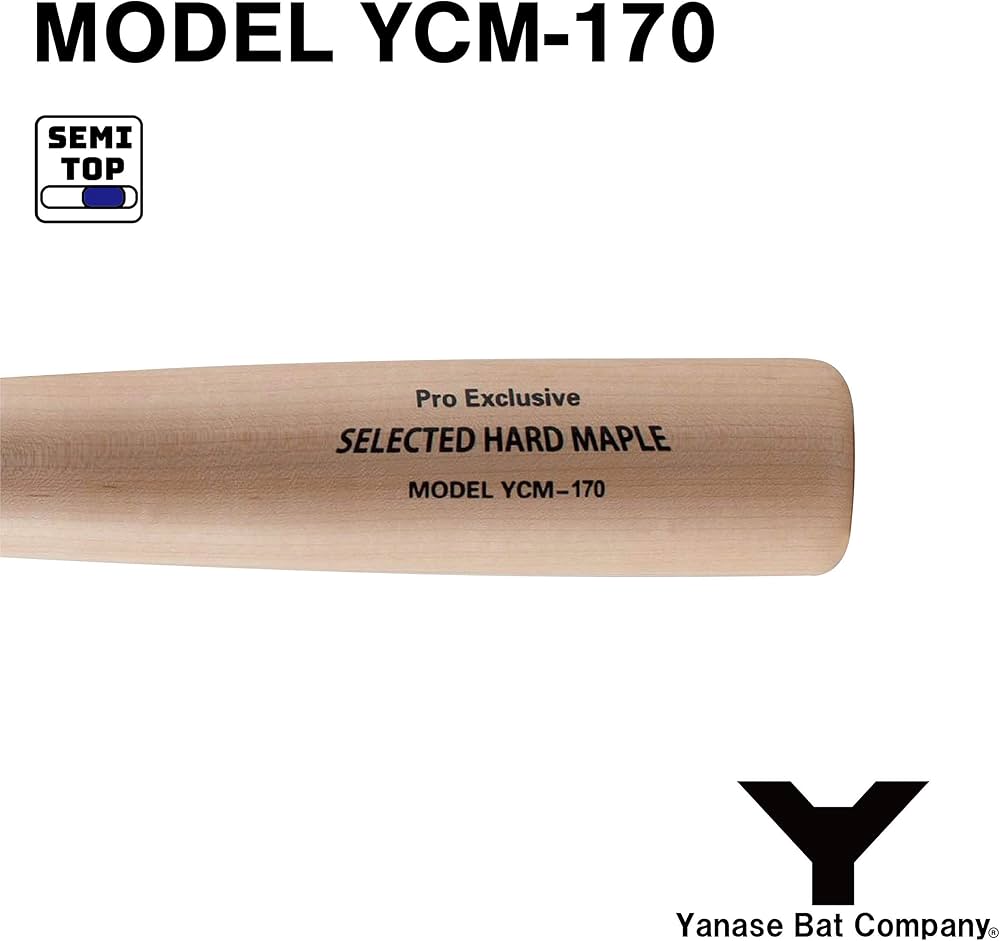Amazon | 野球 ヤナセ Yバット 硬式木製バット メイプル セミトップ