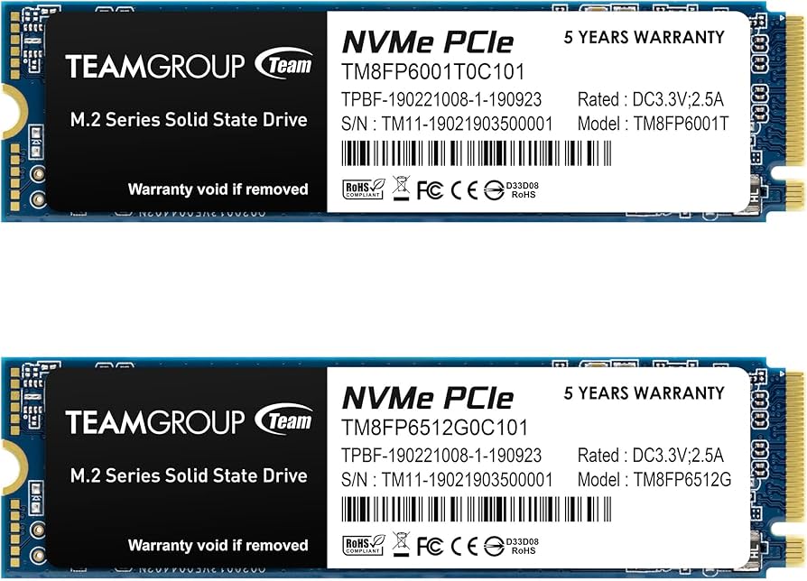 Amazon.com: TEAMGROUP MP33 1TB 2 Pack SLC Cache 3D NAND TLC NVMe