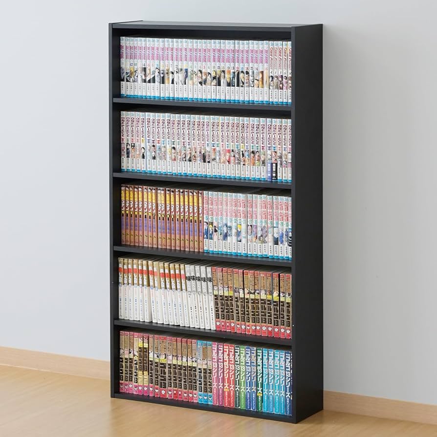 Amazon｜山善(YAMAZEN) 本棚 大容量 スリム 【全体耐荷重60㎏】 5段 幅