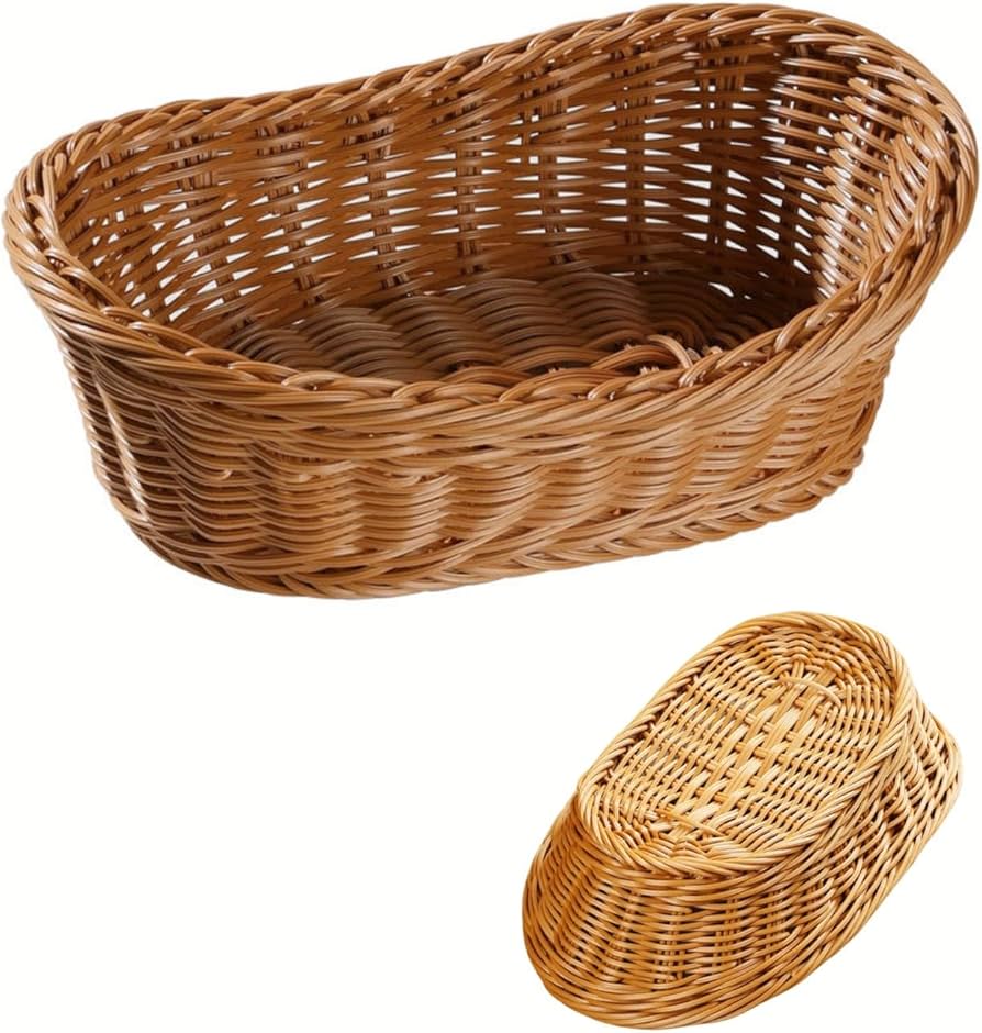 Amazon.co.jp: 籐かご 収納バスケット 楕円形 手編み 編まれた収納