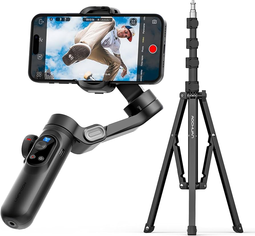 Amazon.com: AOCHUAN Gimbal Stabilizer for Smartphone LED Light