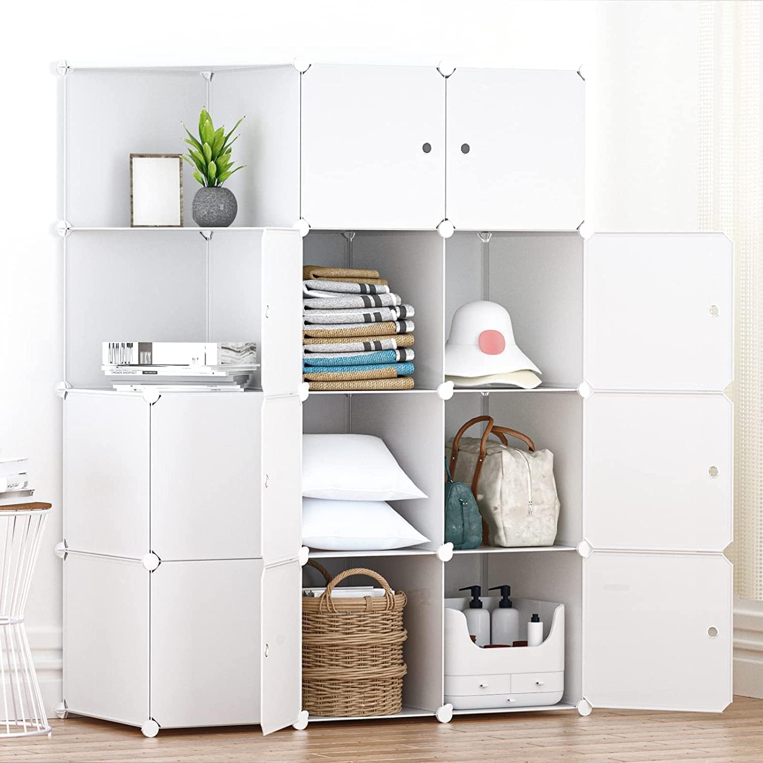 Amazon｜ワードローブ 組み立て式 10box 衣類ケース クローゼット 収納