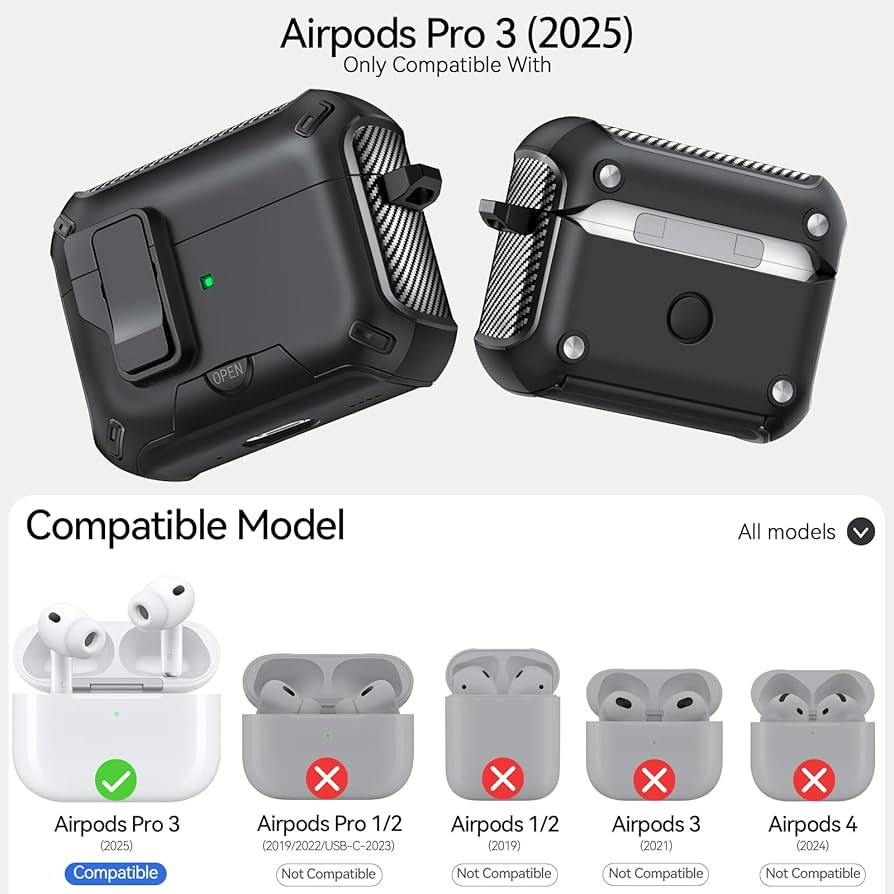 Amazon.com: JOREMX for AirPods Pro 3 Case (2025) with Phone Stand