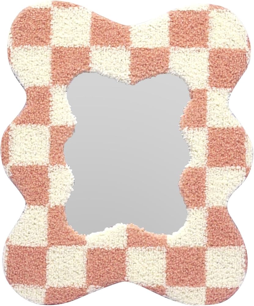 Amazon.co.jp: 鏡 卓上 壁掛け もこもこ かわいい タフティング ラグ
