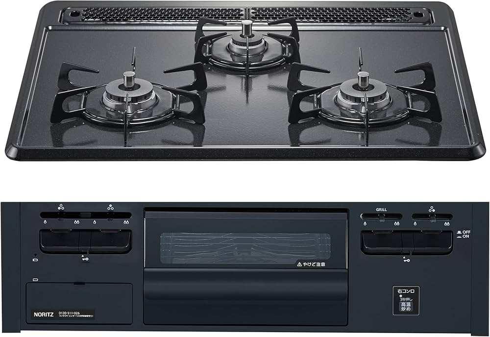 Amazon.co.jp: ノーリツ メタルトップ ビルトインガスコンロ プロパン