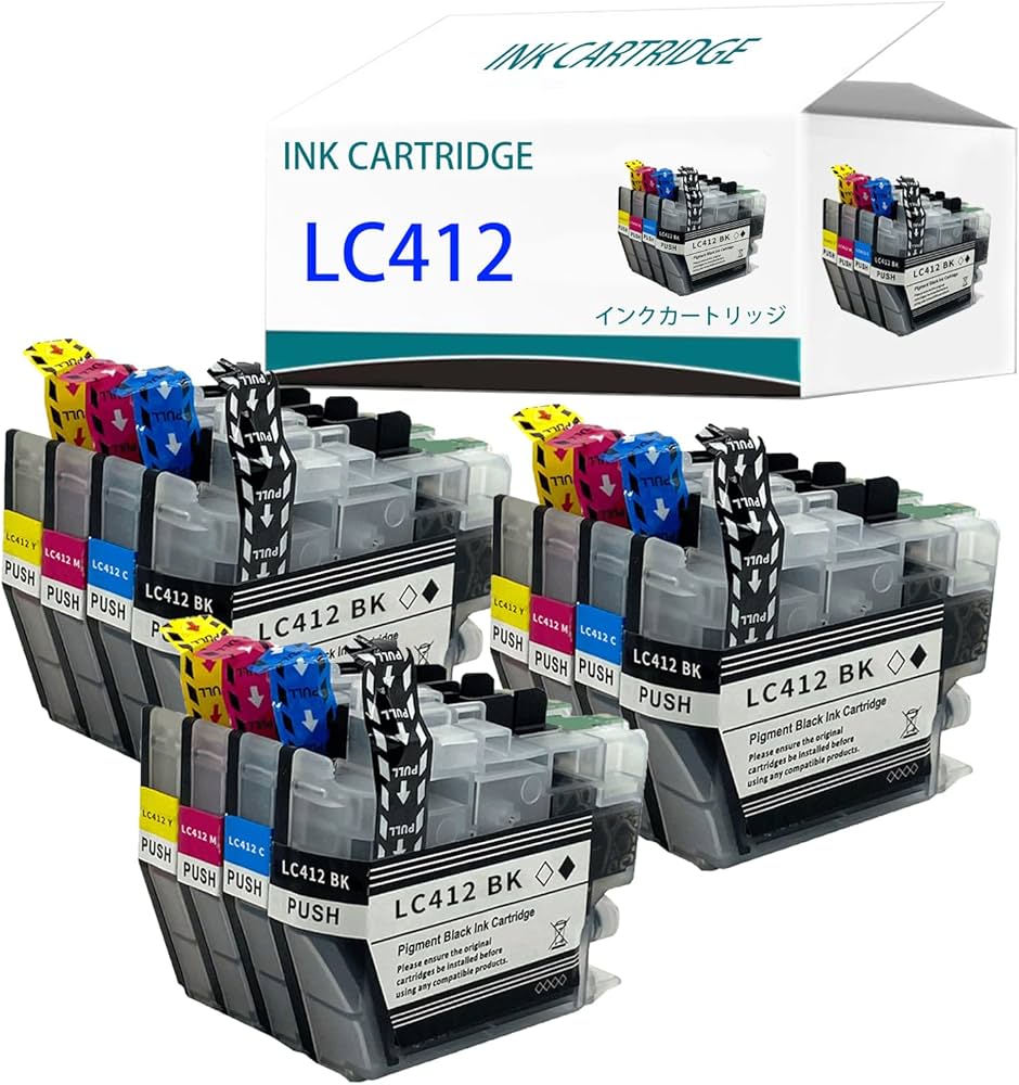 Amazon.co.jp: Diumy LC412交換用インク カートリッジ 用Brother MFC