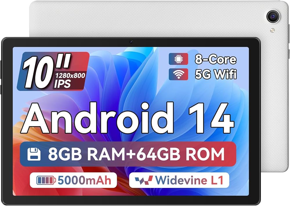 Mouikei Android Tablet, 10 Inch Tablet Octa-Core 3GB RAM+5GB