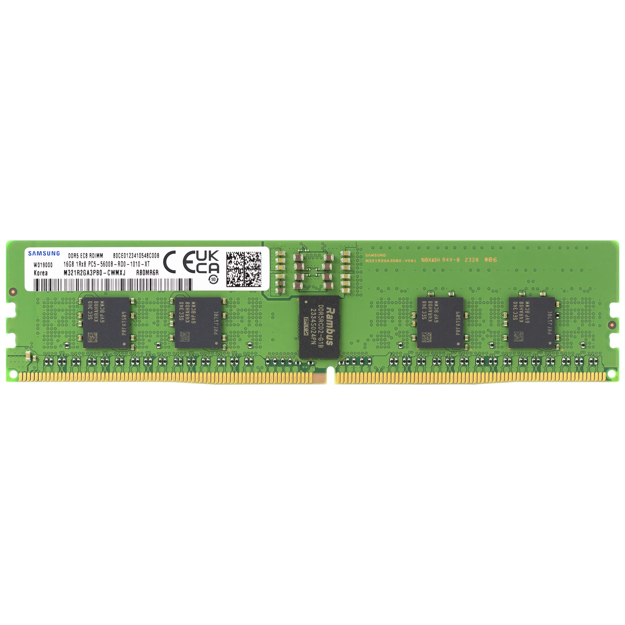 Samsung 16GB DDR5 5600MHz PC5-44800 ECC RDIMM 1Rx8 (EC8 10x4