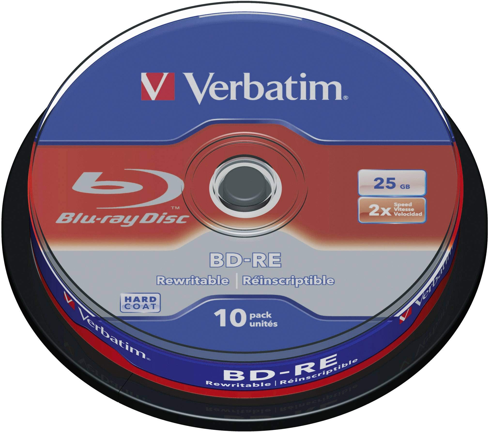 Amazon.com: Verbatim BD-RE 25GB 2X with Branded Surface - 10pk