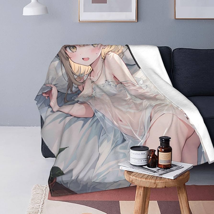 Amazon｜ブランケット 毛布 セクシー アニメキャラ柄 お隣の天使様