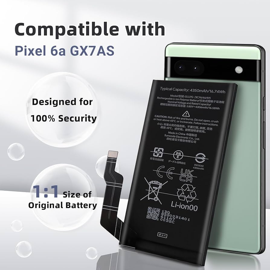 Amazon.com: Vvsialeek GLU7G Replacement Battery for Google Pixel