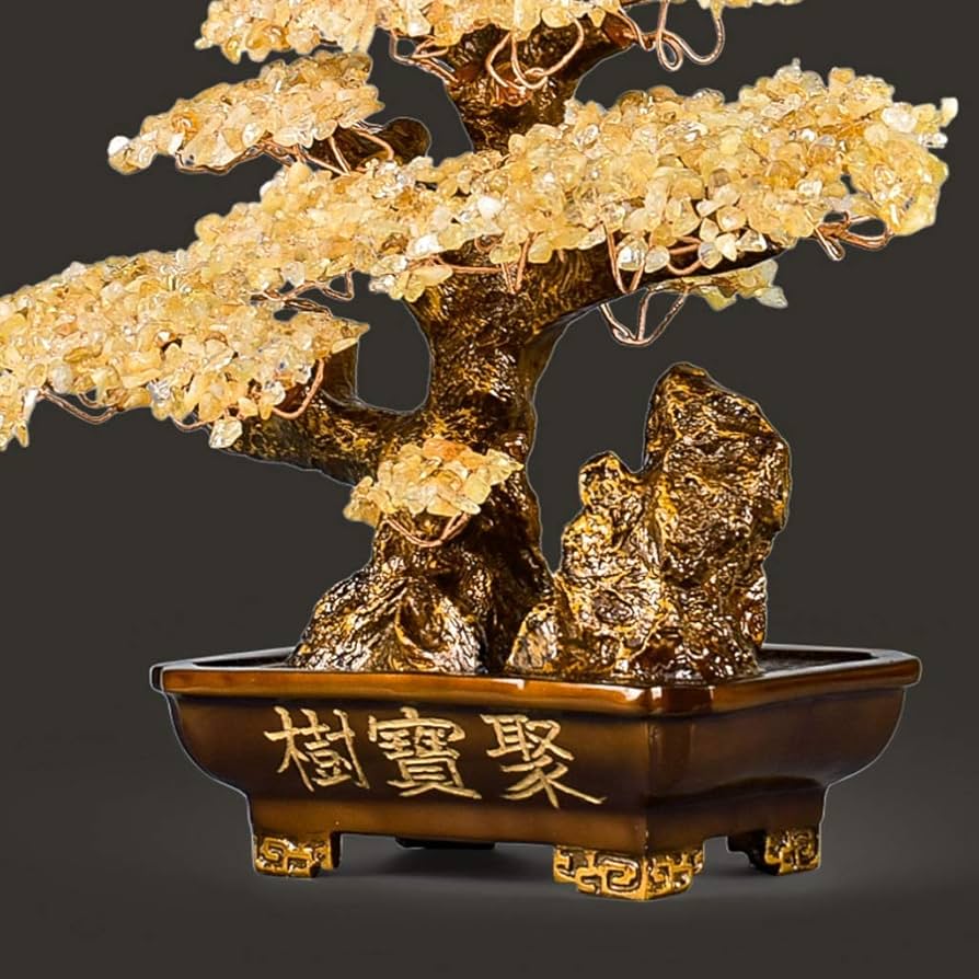 Amazon.co.jp: 金のなる盆栽盆栽風水宝石の装飾幸運-幸運と繁栄のため