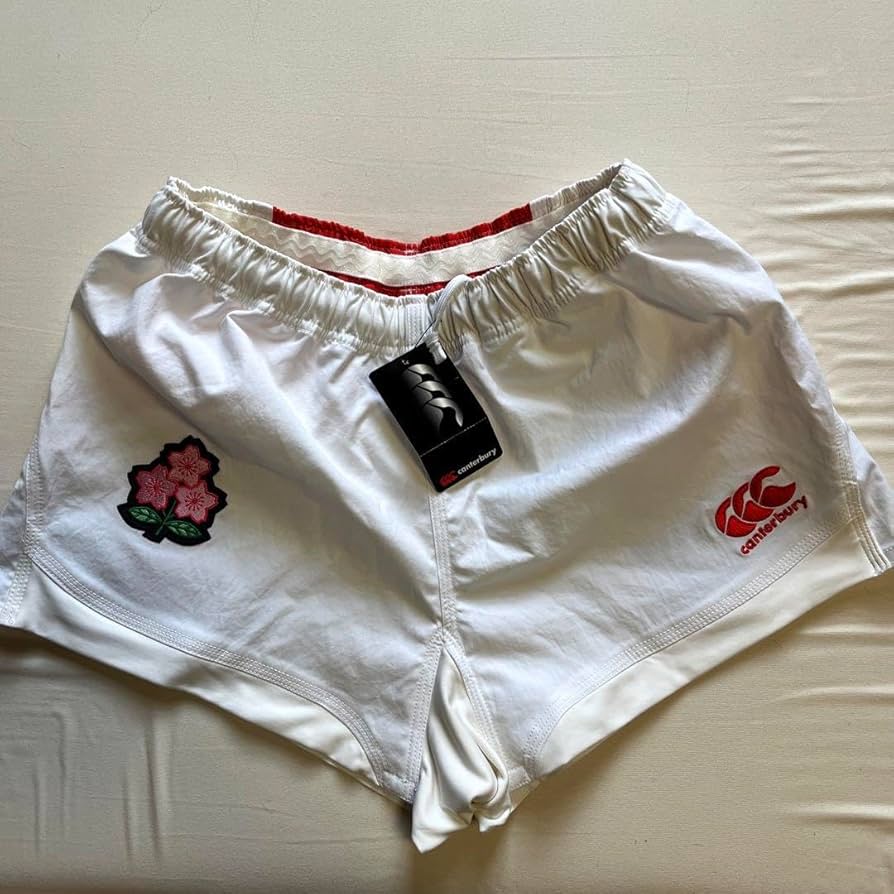 Amazon.co.jp: ラグビー日本代表選手支給品短パン白 Lサイズタグ付き