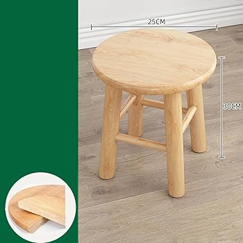 Amazon.co.jp: THLD スツール 天然木 30*40cm 木製 木製スツール 丸型