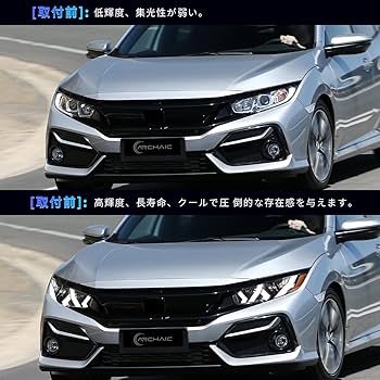 Amazon | YUANZHENGホンダ シビック ヘッドライト FK7 FK8 タイプ R