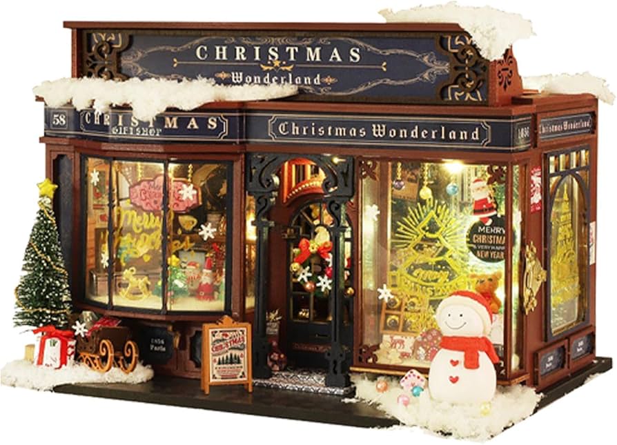 Amazon.co.jp: クリスマス ミニチュア ハウス キット |ドールハウス