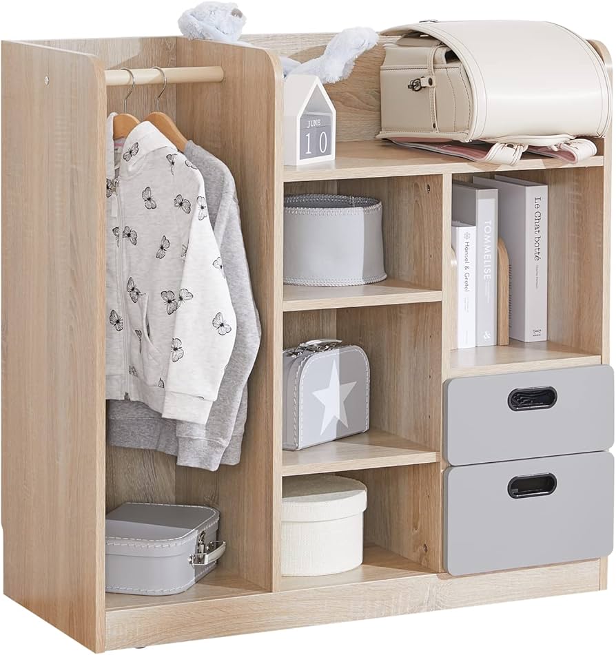 Amazon.co.jp: LOWYA ロウヤ ハンガーラック 子供用 教科書 収納