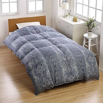 Amazon｜昭和西川 羽毛布団 シングル 冬用 日本製 チェコ産 シルバー