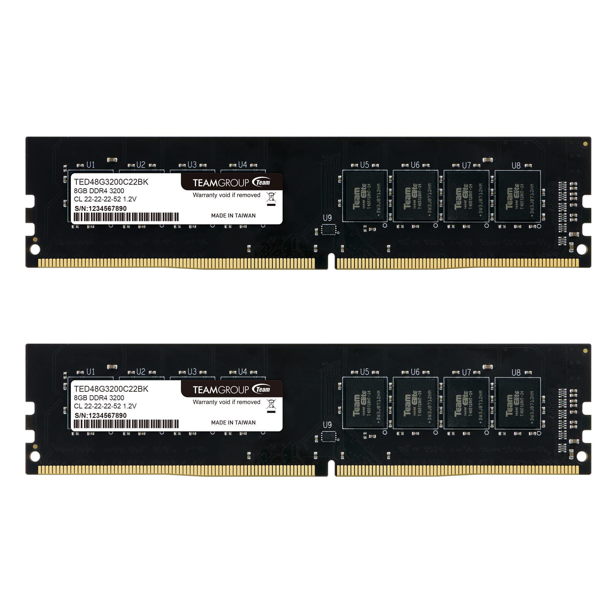 TEAMGROUP Elite DDR4 16GB Kit (2 x 8GB) 3200MHz (PC4-25600) CL22