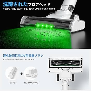 Amazon | 掃除機 コードレス【2025年6月登場・45000Pa超強力吸引力