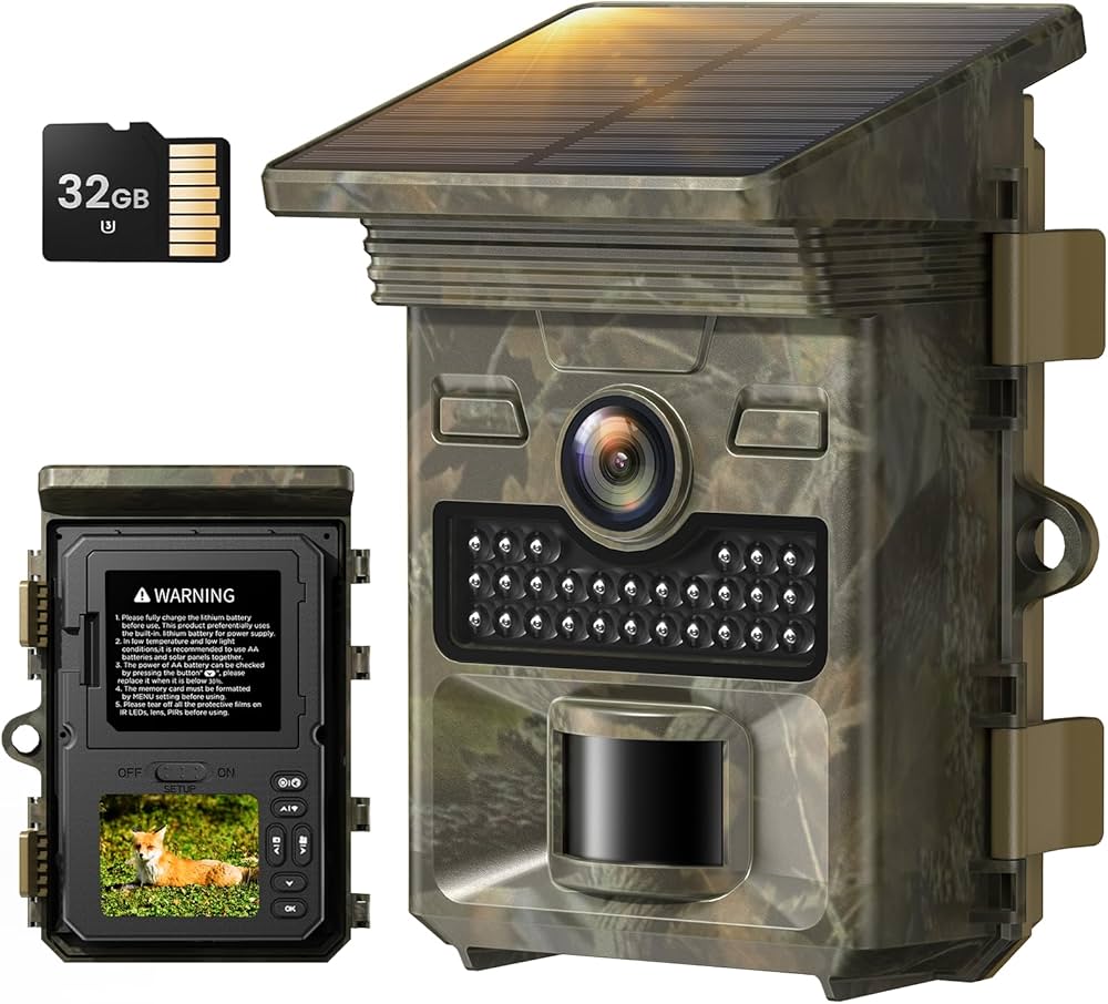 Amazon.co.jp: 2025最新型 トレイルカメラ ソーラー 4K 48MP 防犯