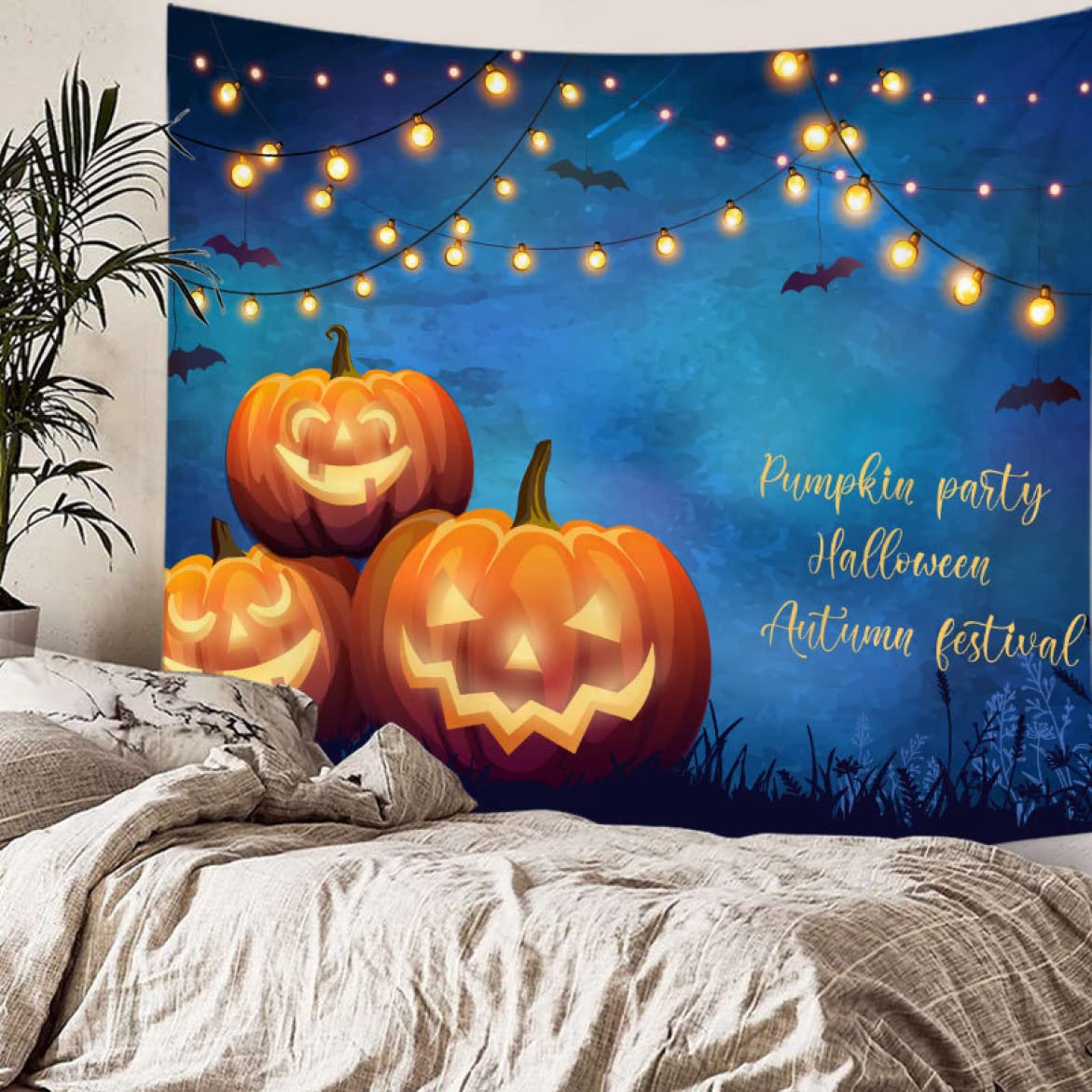 Amazon.co.jp: [KMBIGNK] ハロウィンタペストリー ハロウィン飾り