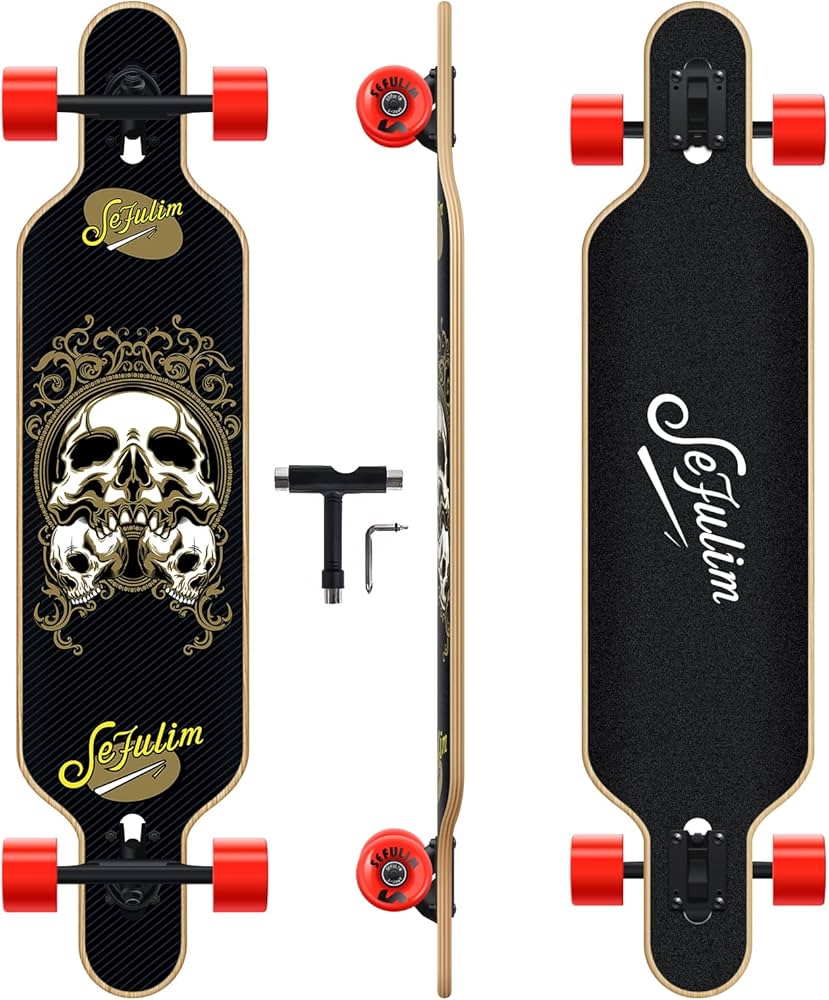 Amazon | スケボー スカルスケートボード 39インチコンプリートセット