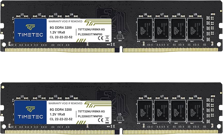 Timetec 16GB KIT(2x8GB) DDR4 3200MHz (or 2933MHz or 2666MHz) PC4