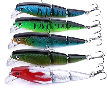 Amazon | 5個 浮動ルアー バス釣り ルアーセット 路亜餌 軽量魚釣り 餌