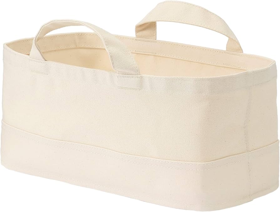 Amazon.co.jp: 無印良品 持ち手付帆布長方形バスケット 中 幅37×奥行