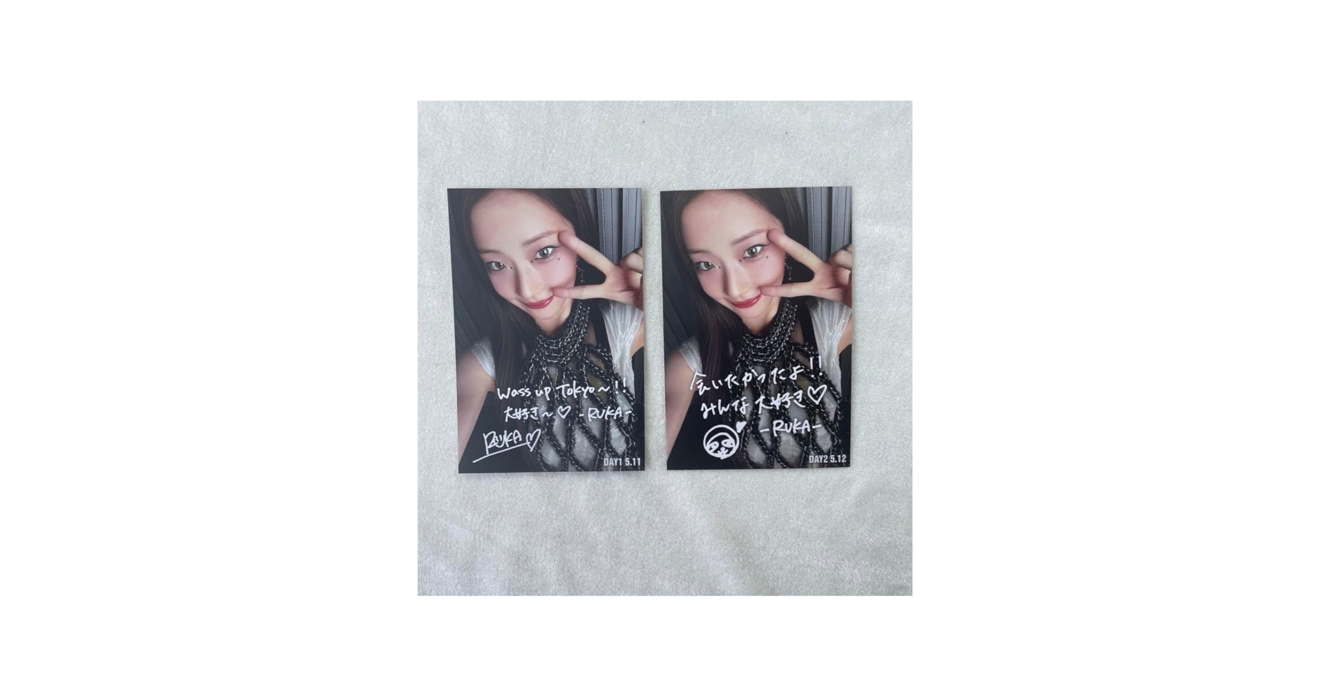 Amazon.co.jp: BABYMONSTERルカB賞ポストカードサイン メッセージ