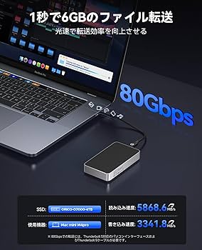 Amazon.co.jp: ORICO 80Gbps M.2 NVMe SSD 外付けケース，Thunderbolt