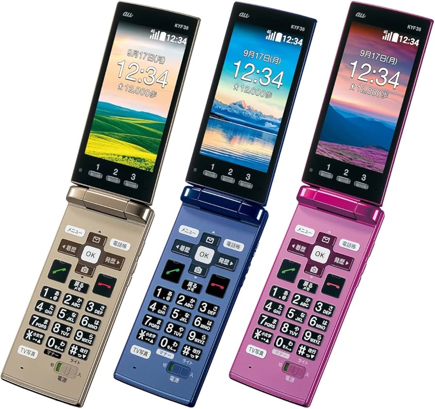 Amazon | au かんたんケータイ KYF38 ロイヤルブルー 白ロム | au