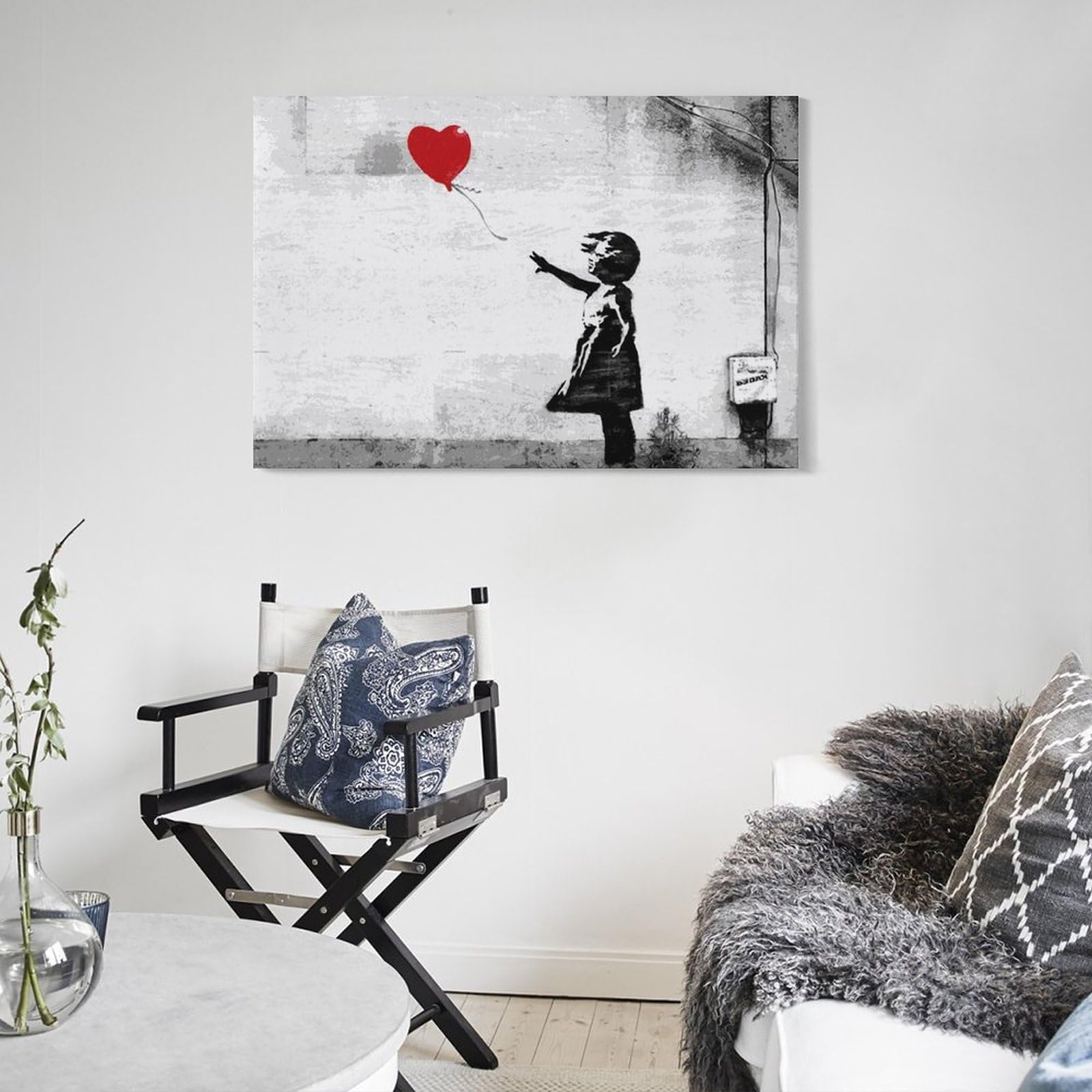 Amazon.co.jp: Banksyバンクシー絵画風船と少女ポスター 壁絵