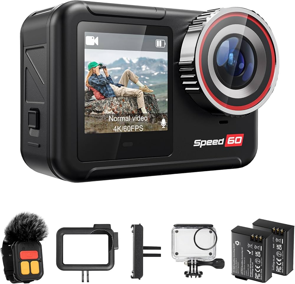 Amazon | Hiicam Speed60 4kアクションカメラ ウェアラブルカメラ