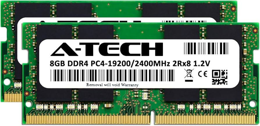 A-Tech 16GB (2x8GB) DDR4 2400MHz SODIMM PC4-19200 2Rx8 Dual Rank