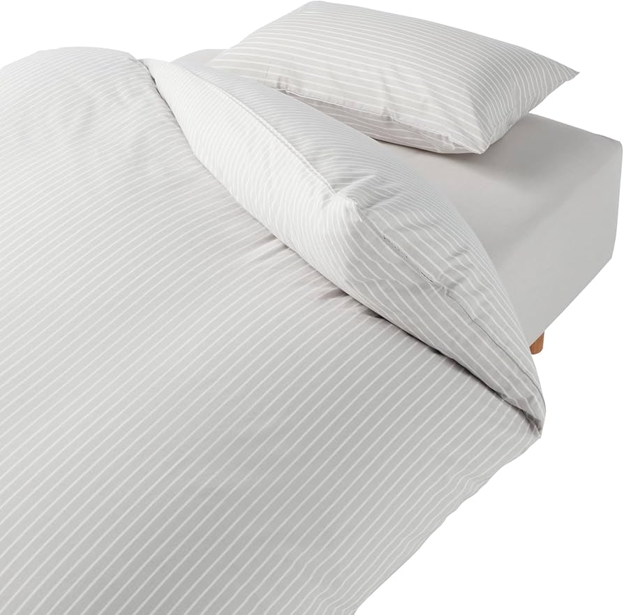 Amazon｜無印良品 乾きやすいベッド用カバー3点セット グレー